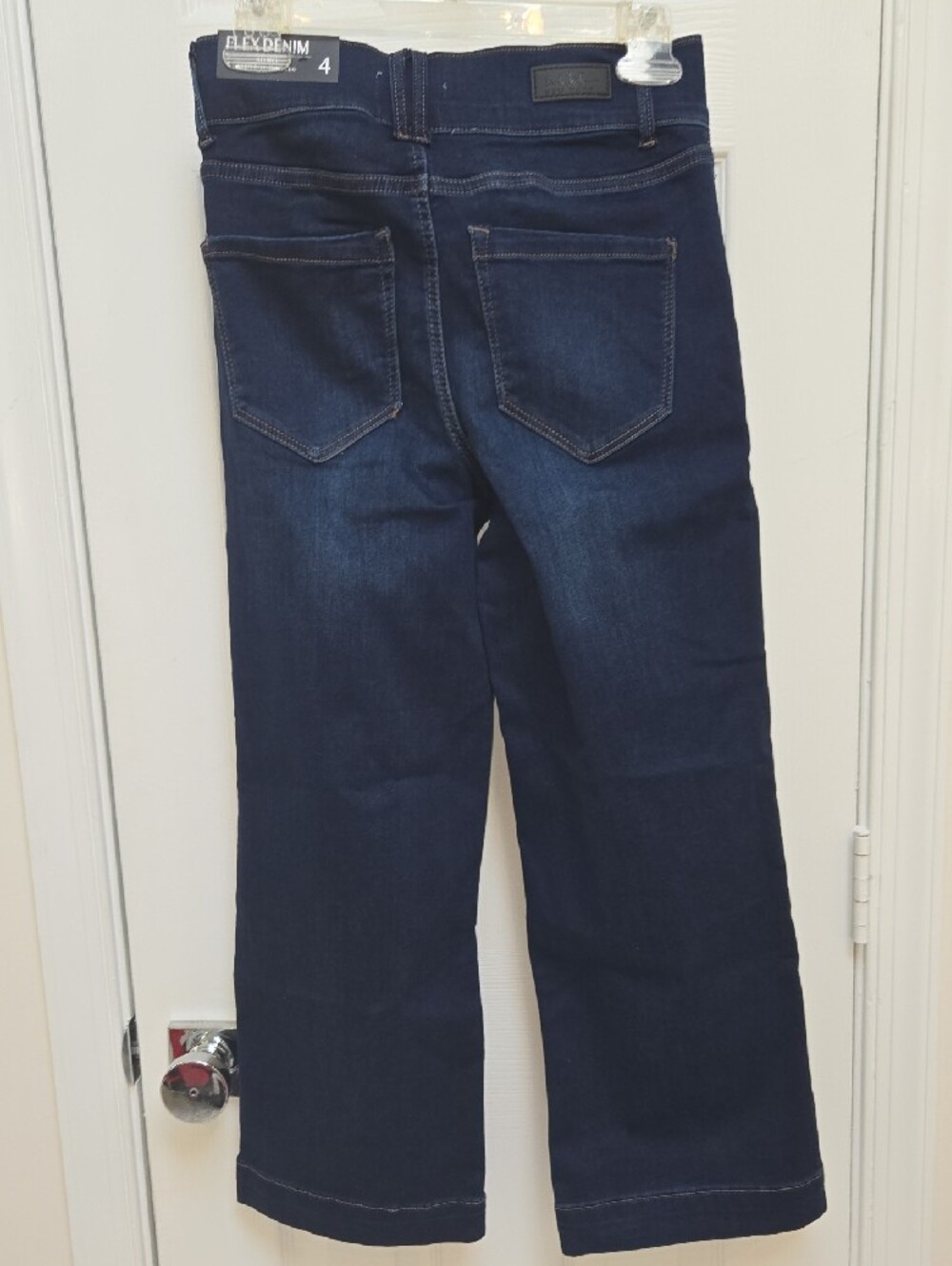 Nicole Miller Dark Blue Wide Leg Flex Denim Jeans - Picture 2 of 5